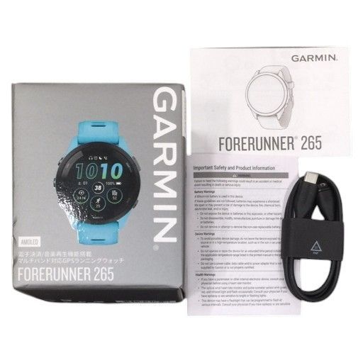 新品 未使用 ガーミン GARMIN Forerunner 265 Aqua リファレンス:010-02810-42 GPS ランニングウォッチ 6421229