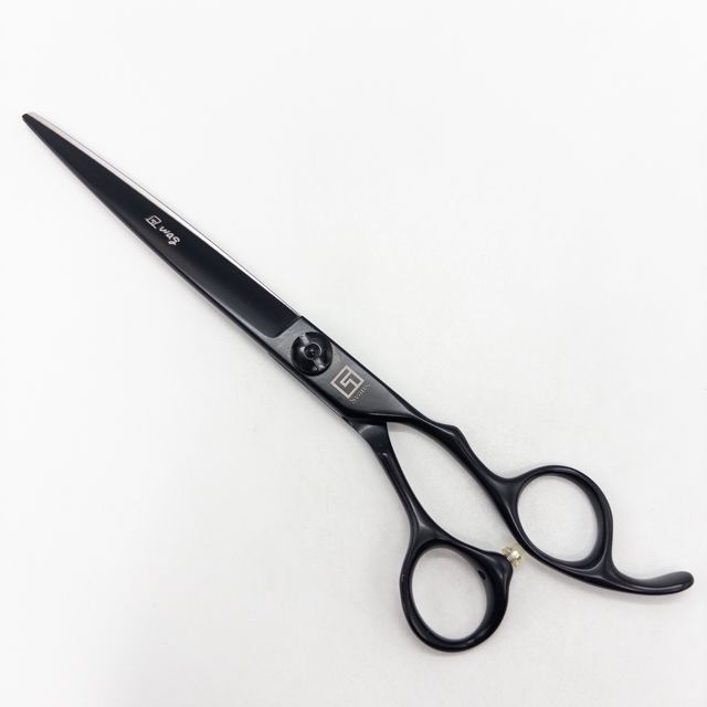 【スバンスSVANS.】ギザ刃ストレート トリミングシザー オフセット 右利き トリマー ペット 7インチ 中古 sc3246
