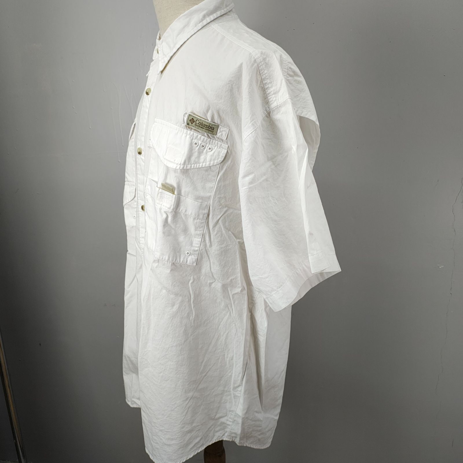 COLUMBIA PFG フィッシングシャツ メッシュ ホワイト XL コロンビア