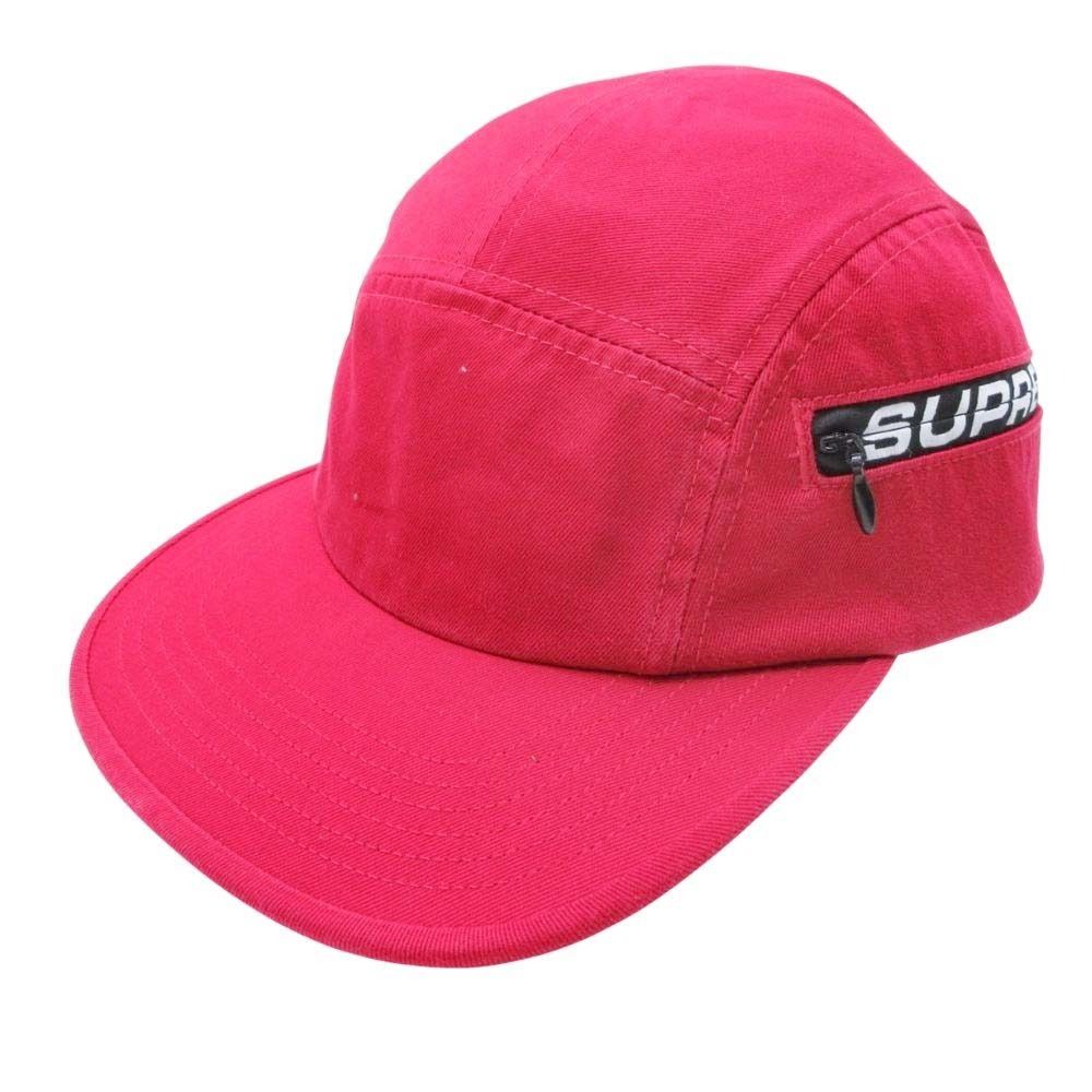 新品同様 Supreme シュプリーム 26ss Side zip Camp Cap ロゴ サイドジップ キャンプキャップ 帽子 赤 レッド メンズ 古着 中古 USED