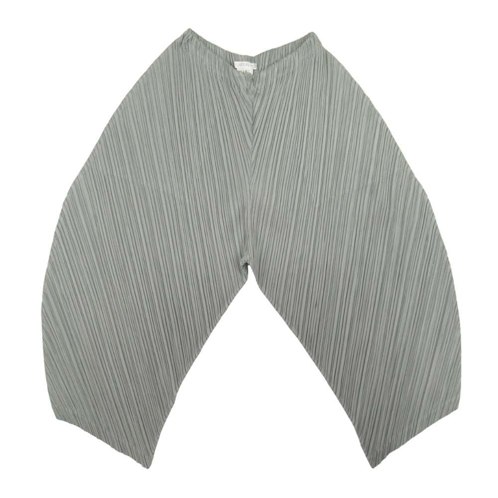 新品同様 PLEATS PLEASE ISSEY MIYAKE プリーツプリーズ イッセイミヤケ 08ss プリーツ 変形 イージーパンツ 1 グレー レディース 古着 中古 USED