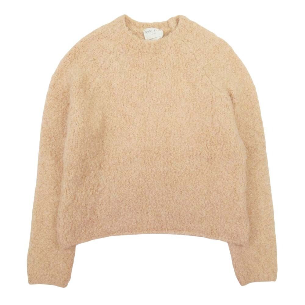 美品 forte forte フォルテ フォルテ 23aw knit モヘアブレンド ブークレニット 長袖 セーター I ピンクベージュ レディース 古着 中古 USED
