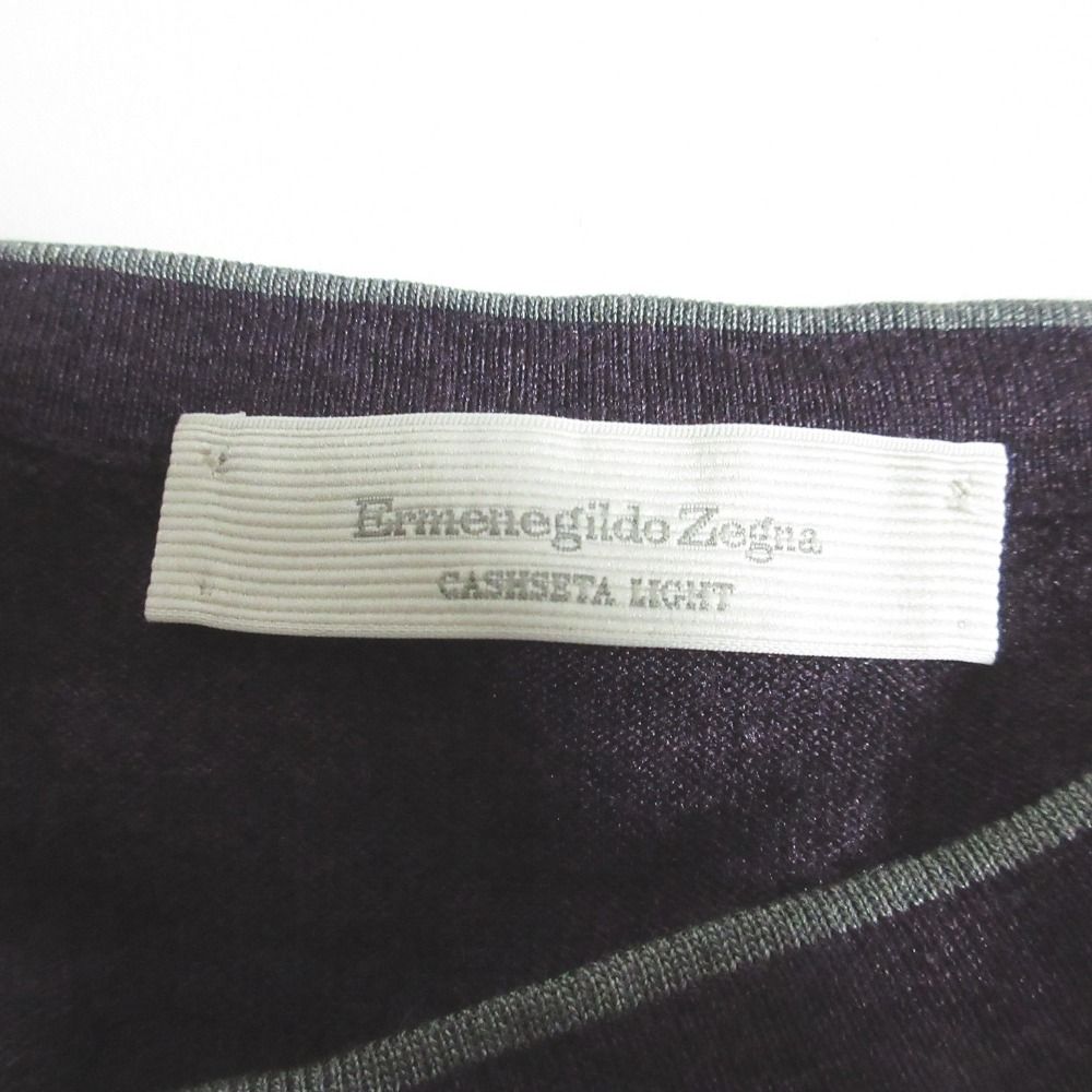良品 Ermenegildo Zegna エルメネジルドゼニア Vネック カシミヤシルク