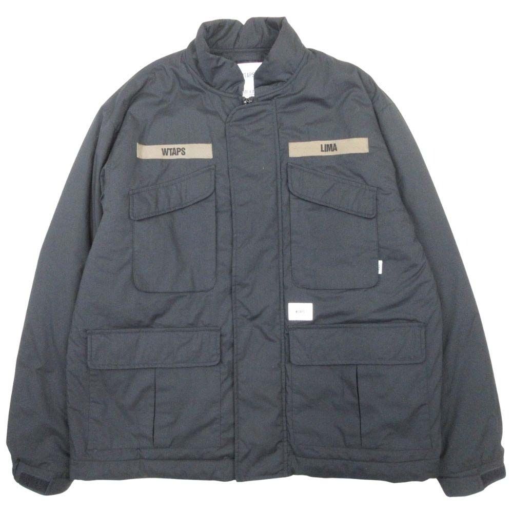 美品 WTAPS ダブルタップス 19aw MC/JACKET.COPO.TAFFETA 中綿 ミリタリージャケット ブルゾン アウター 3 黒 ブラック メンズ 古着 中古 USED