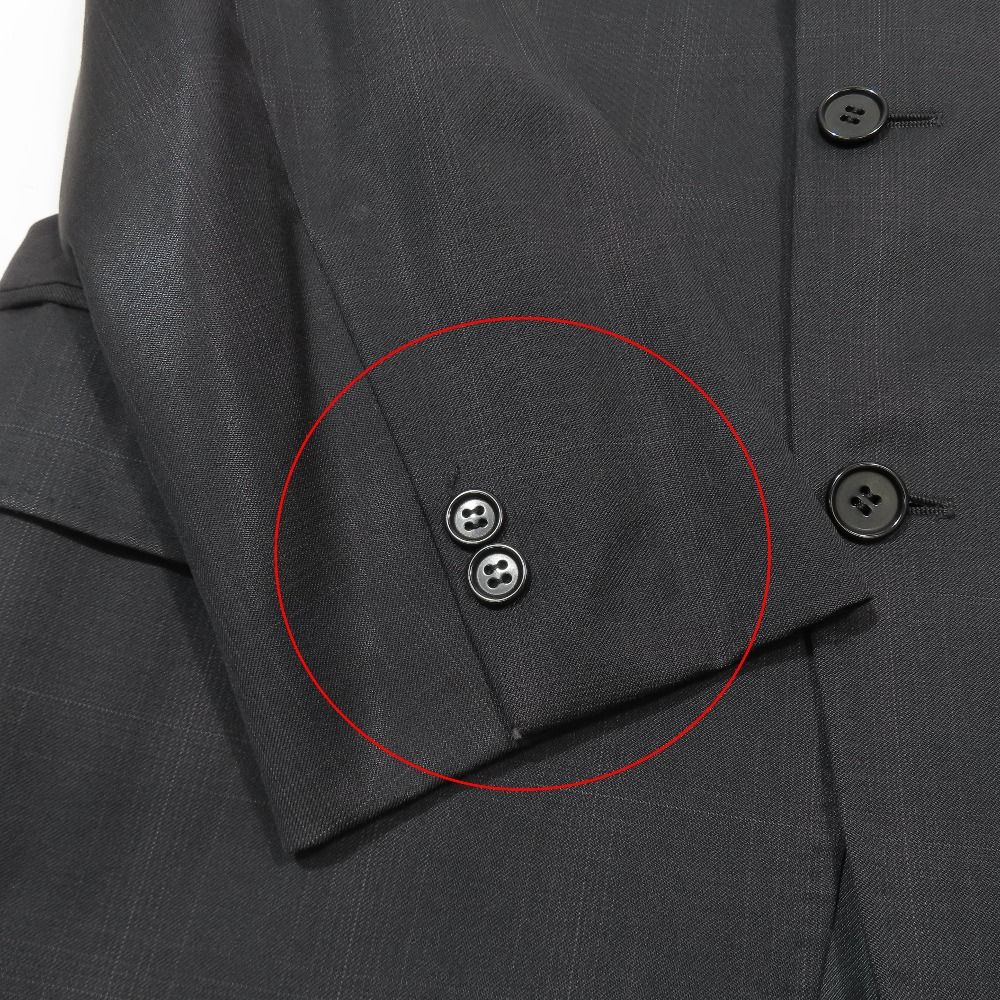 良品 CANALI カナーリ テーラードジャケット ブレザー チェック 3B 総