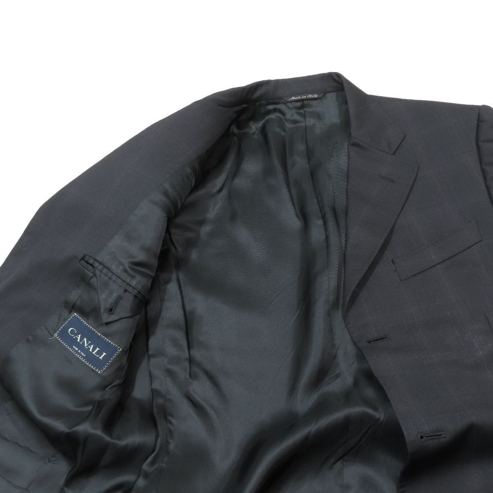良品 CANALI カナーリ テーラードジャケット ブレザー チェック 3B 総