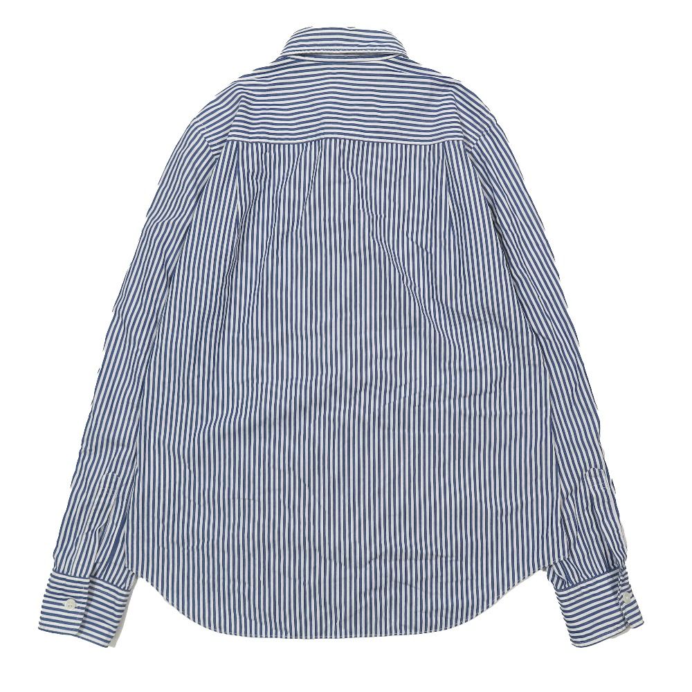 【希少アイテム】プレイコムデギャルソン ダブルワッペン ストライプ 長袖シャツ 良品 PLAY COMME des GARCONS プレイコムデギャルソン ストライプ 長袖