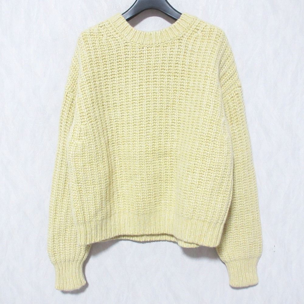 美品 25AW FRAMeWORK フレームワーク コットンウールカラーメランジプルオーバー ニット セーター 25080220763040 イエロー レディース 古着 中古 USED