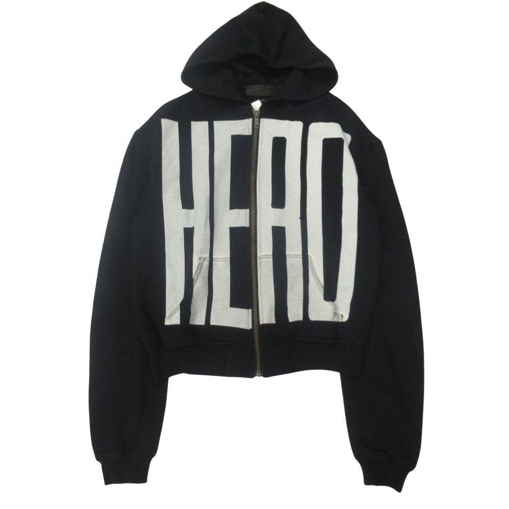 未使用 Ron Herman ロンハーマン HAIDER ACKERMANN ハイダーアッカーマン 19aw HERO パーカー スウェット フーディ M 黒 ブラック メンズ 古着 中古 USED
