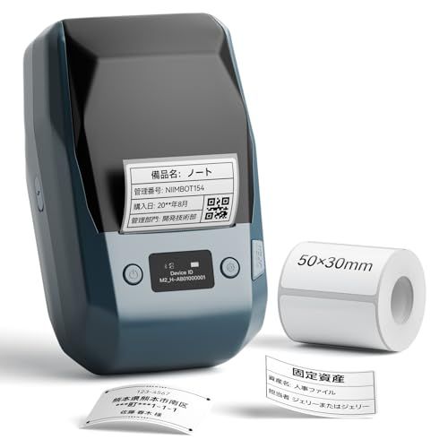 NIIMBOT M2 ラベルライター 熱転写 ラベルプリンター スマホ/タブレット対応 Bluetooth接続 ラベルメーカー シールプリンター 300DPI 高精細印刷 自動ラベル認識 リボン分離設計 使いやすい Type-c充電 手帳/資 1886f3d2