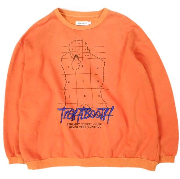 TIGHTBOOTH PRODUCTION タイトブースプロダクション 23AW REVENGE MAN CREW SWEAT リベンジマン 裏起毛 クルーネックスウェット L ORANGE トレーナー トップス g26661