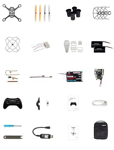 RadioLink レーシングドローンF121 RTF DIY組立キット 送受信機付 無人機原理理解及び講習練習競技試合用 100グラム以下ミニドローン初心者向キット (F121 w TX RX) 国内発送 13eef63e