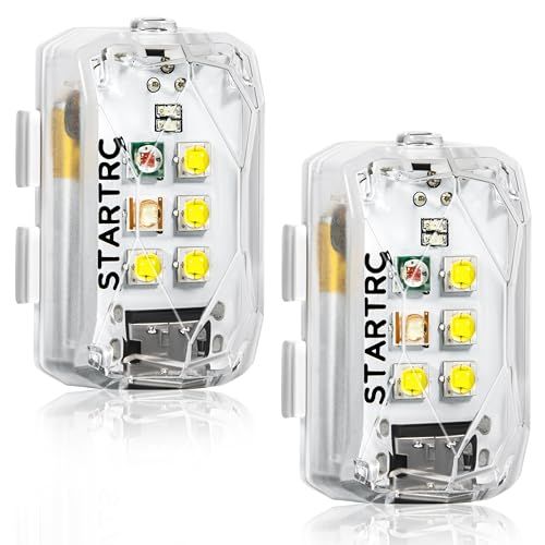 STARTRCドローンストロボライト、衝突防止ライト、FAAドローン夜間飛行用充電式フラッシュLEDランプライト、用 Mini 4 Pro、Air 3、Mavie 3、Mini 2 SE、およびすべてのRCドローンアクセサリーに適合(2個) e953f2cc