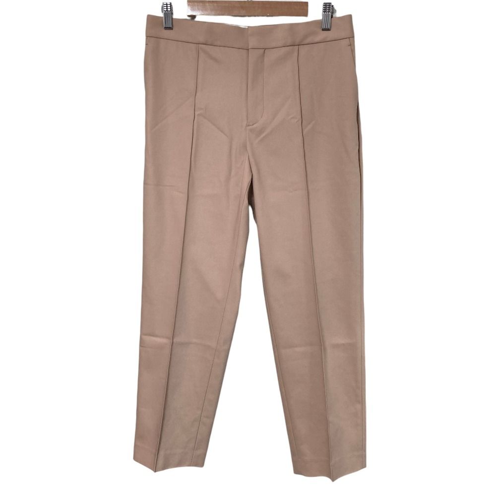 美品 Drawer ドゥロワー ギャバジンストレートパンツ スラックスパンツ 6514-236-1076 サイズ40 ベージュ レディース 古着 中古 USED