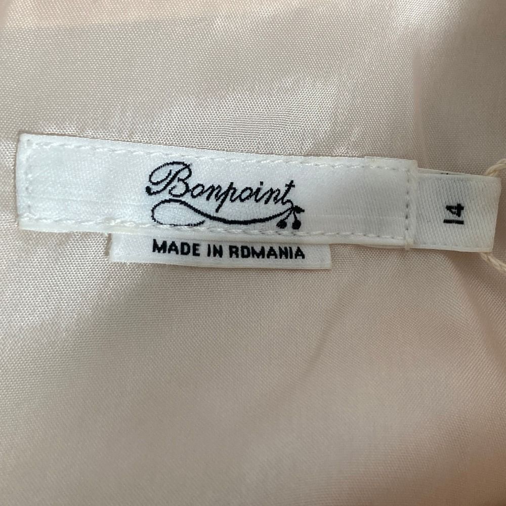 未使用 Bonpoint ボンポワン ラッフルスリーブ ジャガード ワンピース