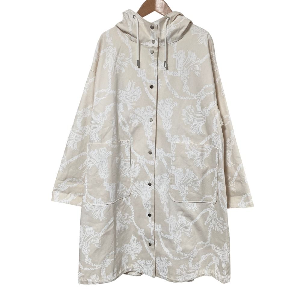 美品 BEARDSLEY ビアズリー ロープ柄 フード付き ロングコート