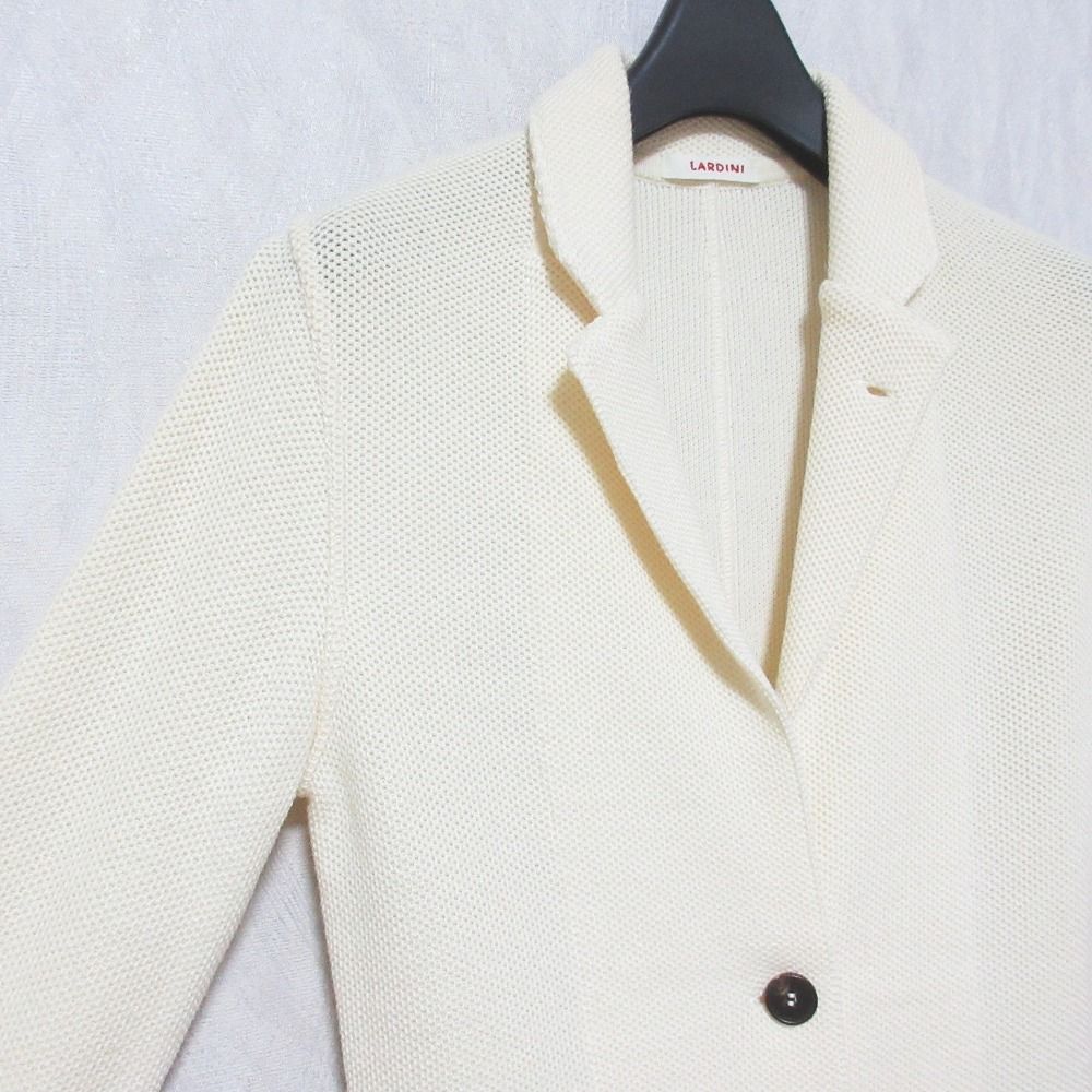 美品 LARDINI ラルディーニ ウール ニットテーラードジャケット