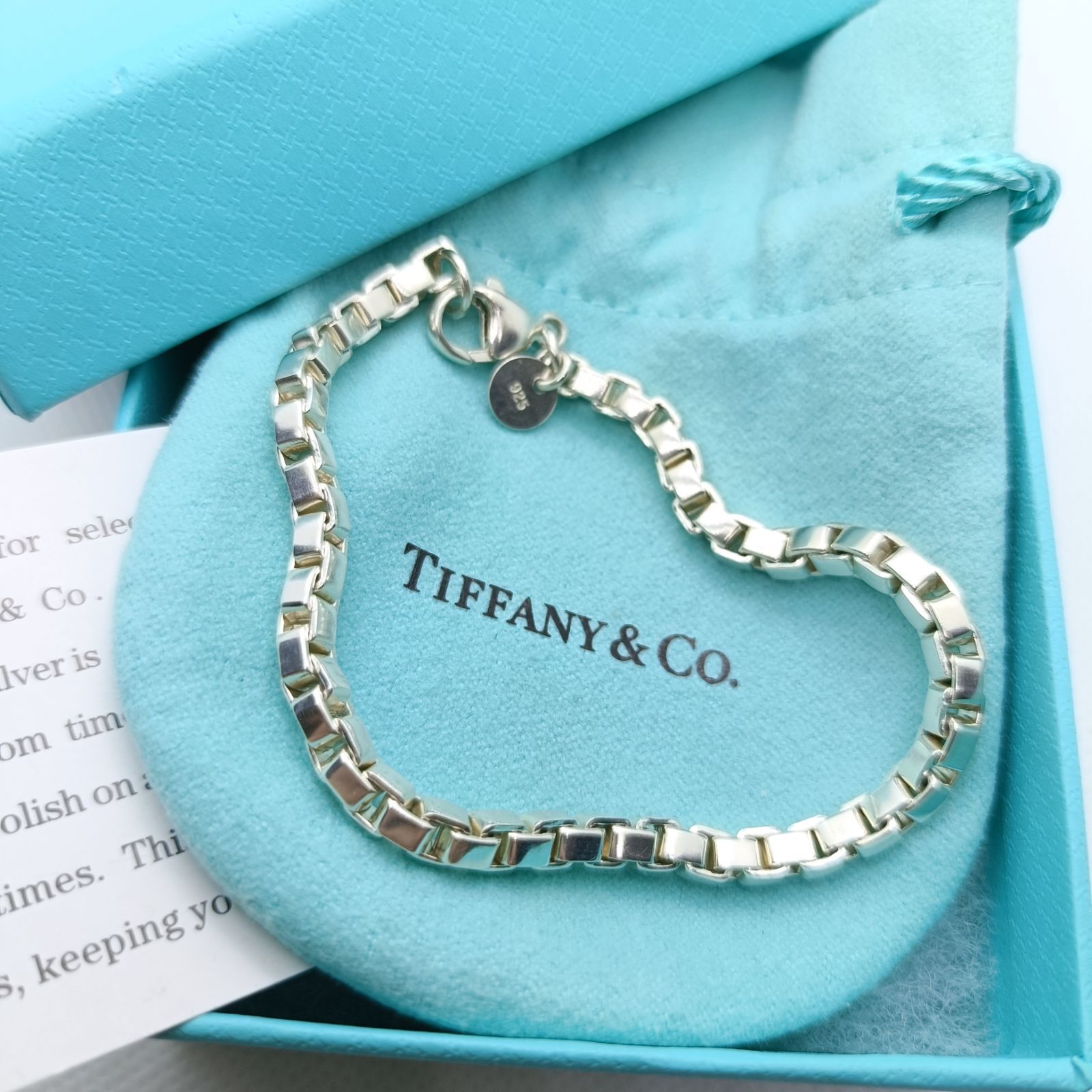 極美品✨️　ティファニー　ブレスレット　ベネチアン　925 スターリングシルバー　Tiffany 19cm