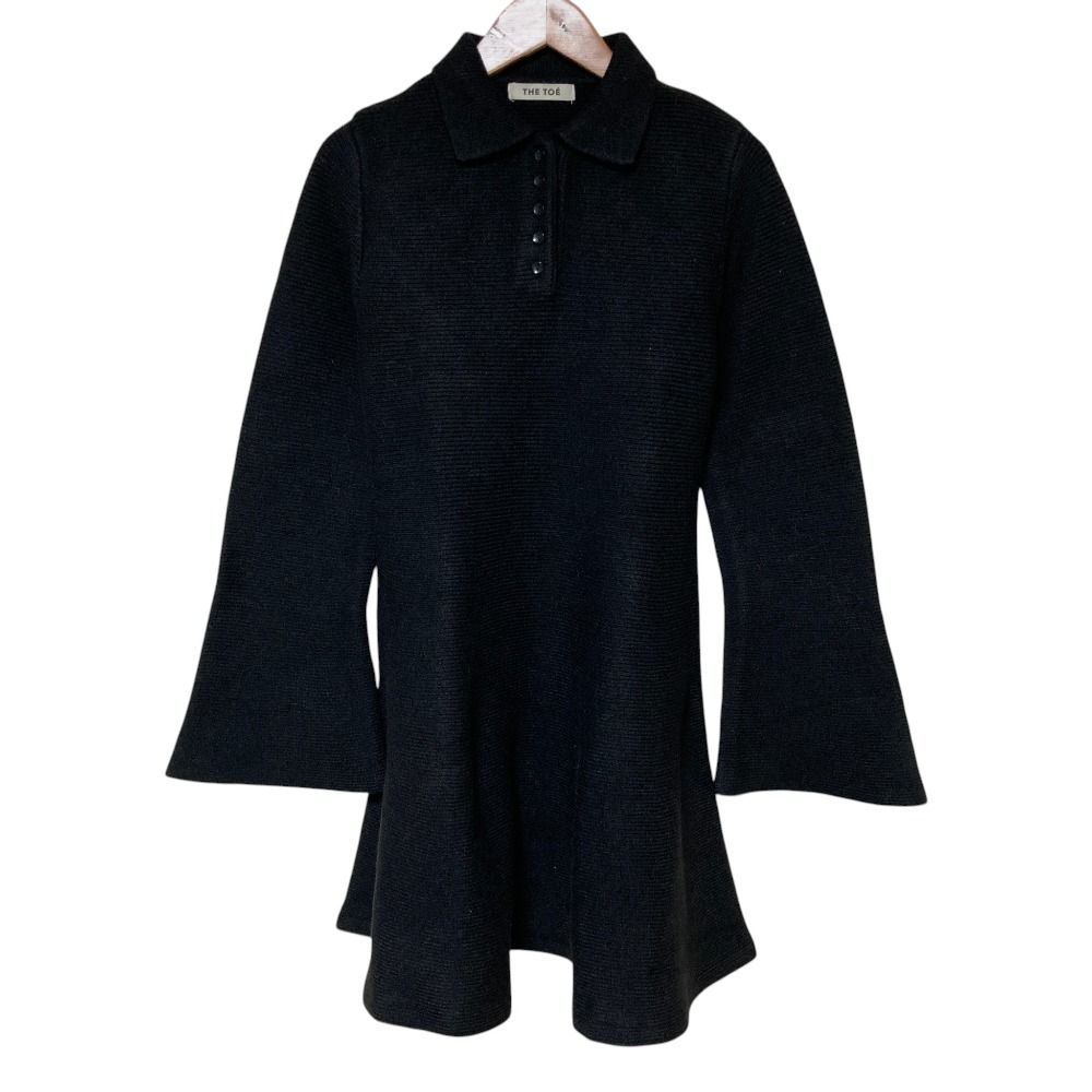 美品 23AW THE TOE ザトゥー Reims Flare Onepiece フリル ニット
