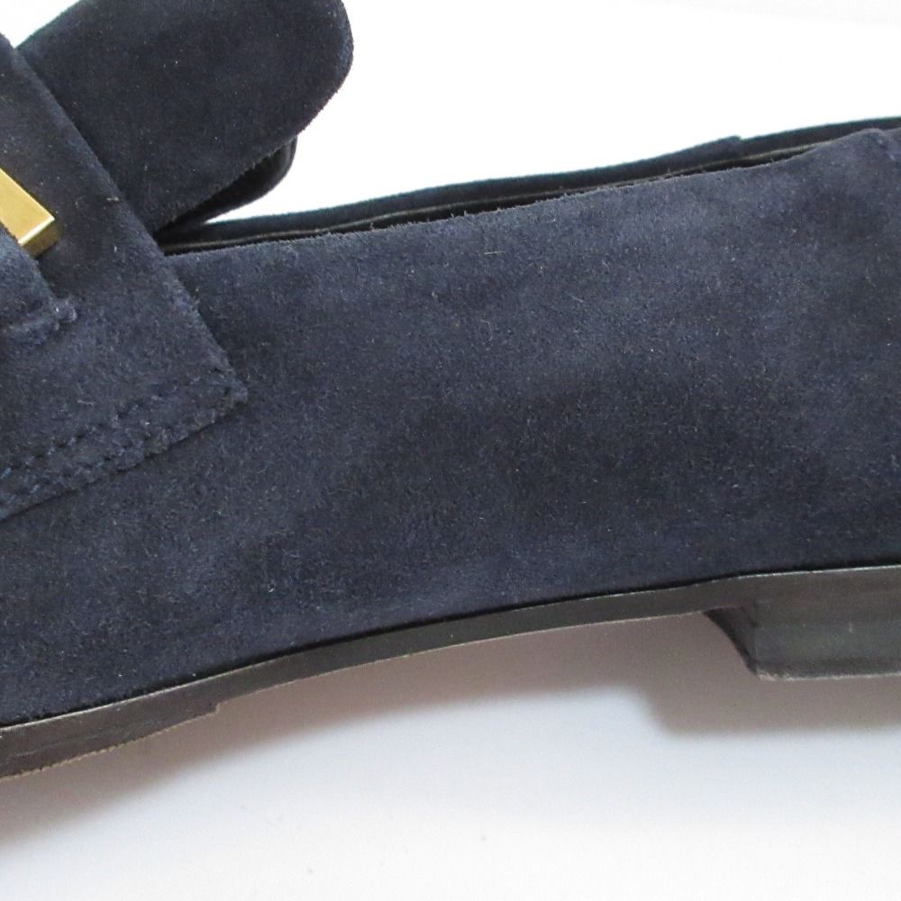 美品 MaxMara マックスマーラ スエード ローファー サイズ38 24cm相当 ネイビー レディース 古着 中古 USED