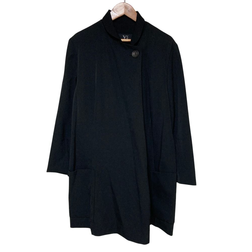 美品 Y'S YOHJI YAMAMOTO ワイズ ヨウジヤマモト ドレープネック ロングブラウス 3 ブラック レディース 古着 中古 USED
