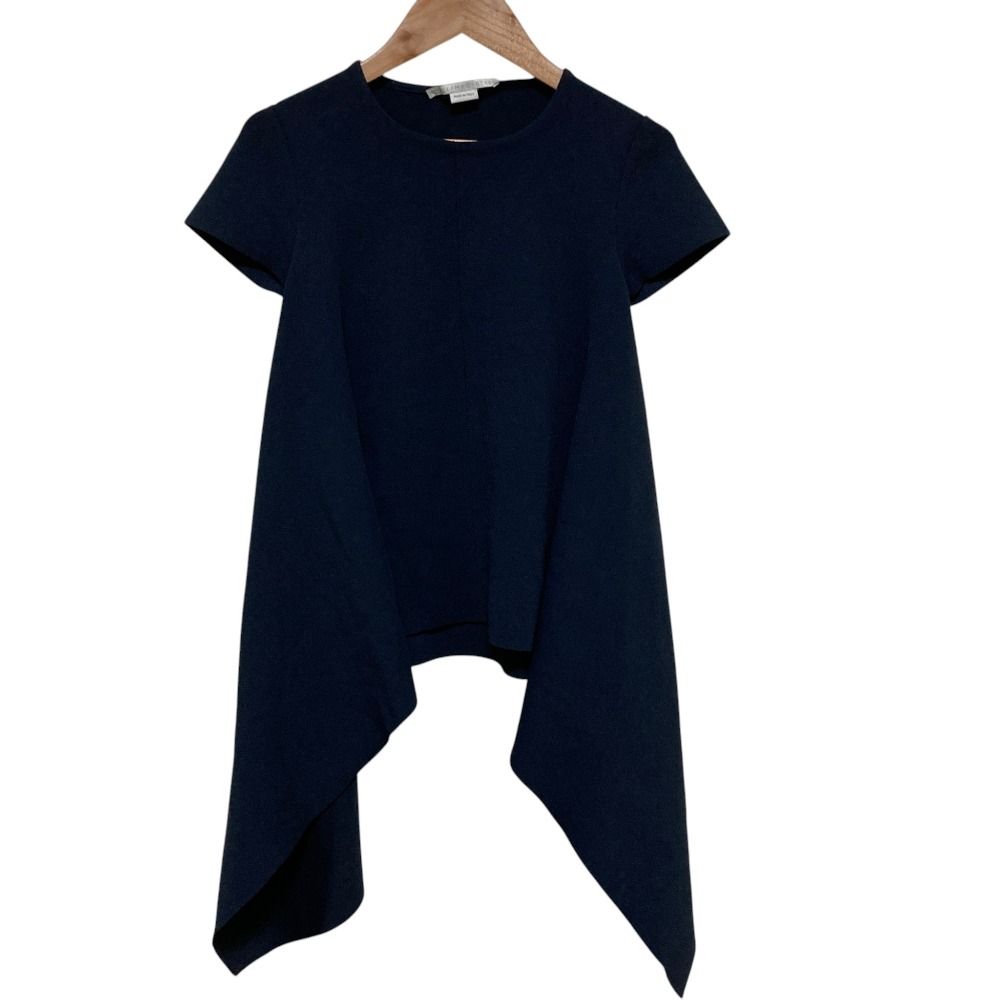 美品 Stella McCartney ステラマッカートニー イレヘム ショートスリーブ ニットカットソー サイズ36 ネイビー レディース 古着 中古 USED