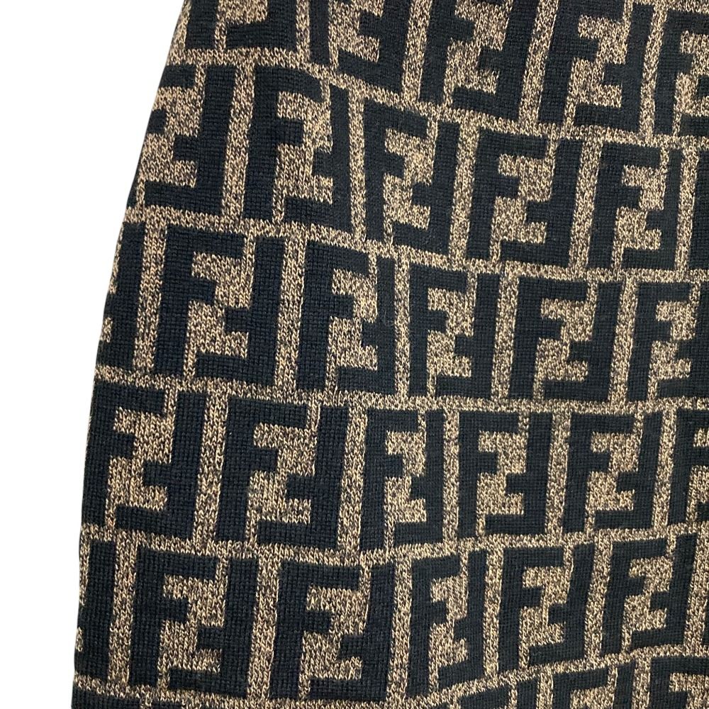 美品 FENDI フェンディ ズッカ柄 ウール ニットスカート サイズ42