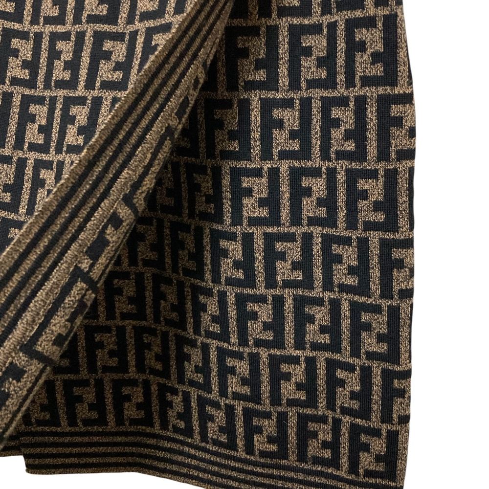 美品 FENDI フェンディ ズッカ柄 ウール ニットスカート サイズ42