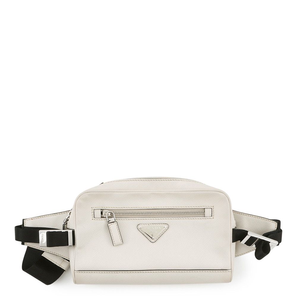 プラダ ボディバッグ レザー 2VL012 PRADA バッグ ウエストバッグ 白