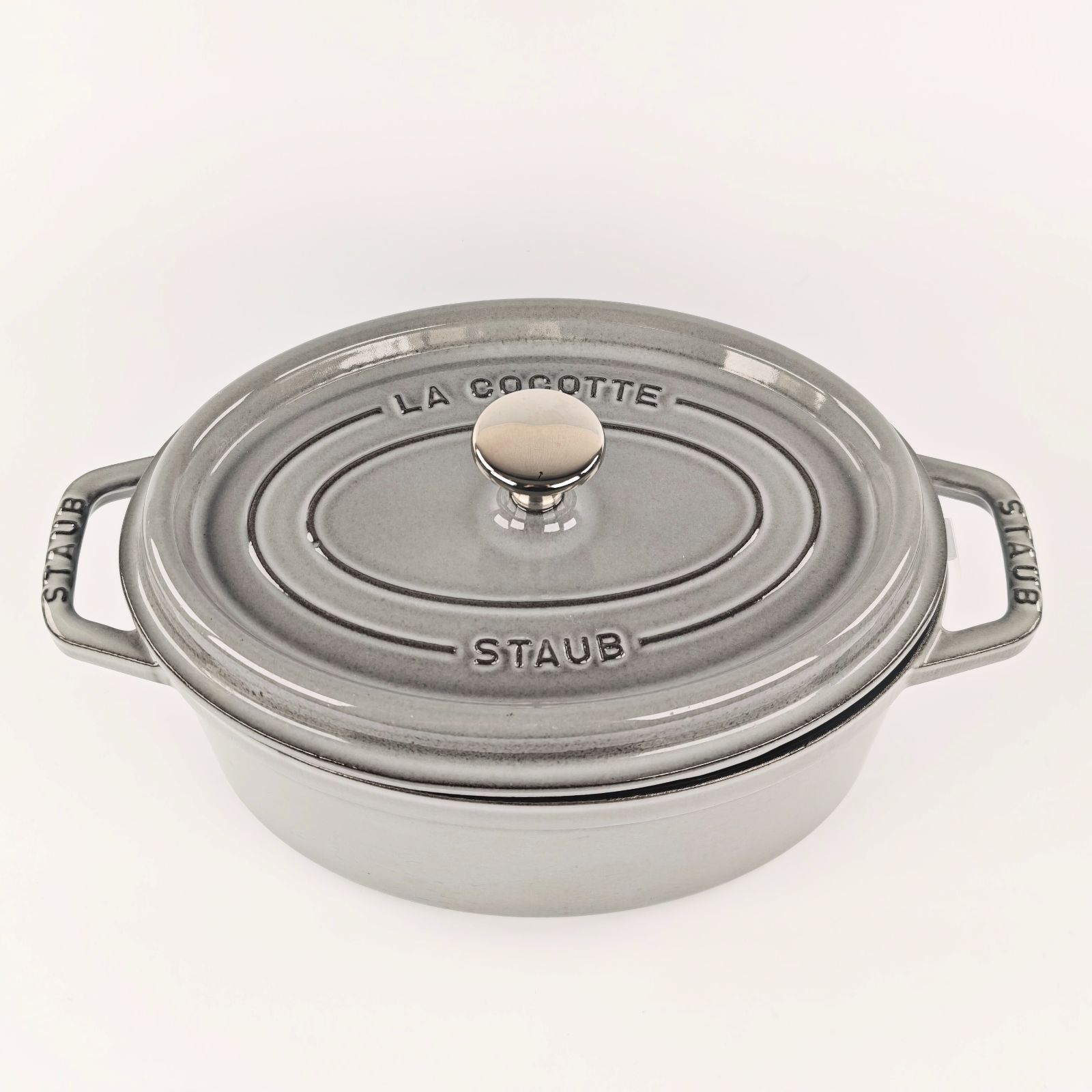 STAUB ストウブ ピコ・ココット オーバル グレー 23cm 両手鍋 - メルカリ