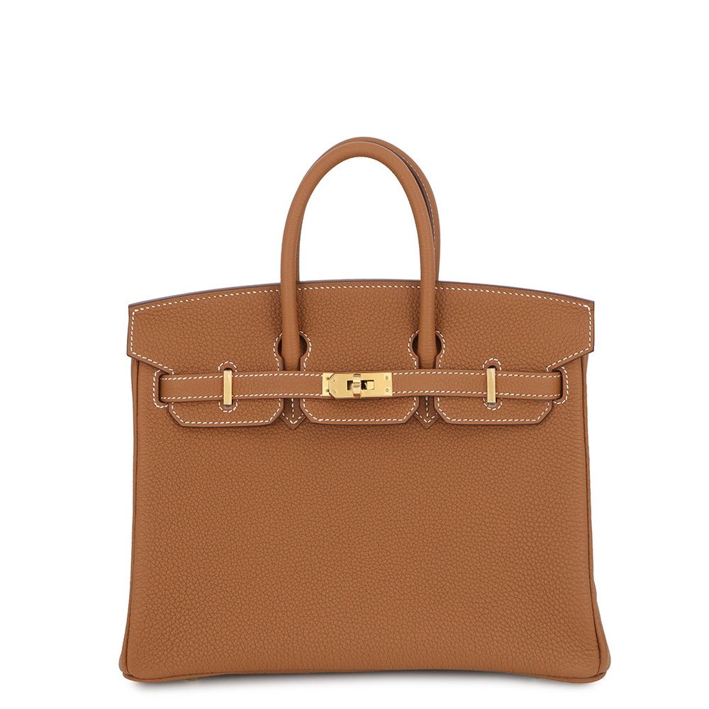 エルメス バーキン25 ゴールド/ゴールド金具 トゴ G刻印 HERMES Birkin ハンドバッグ