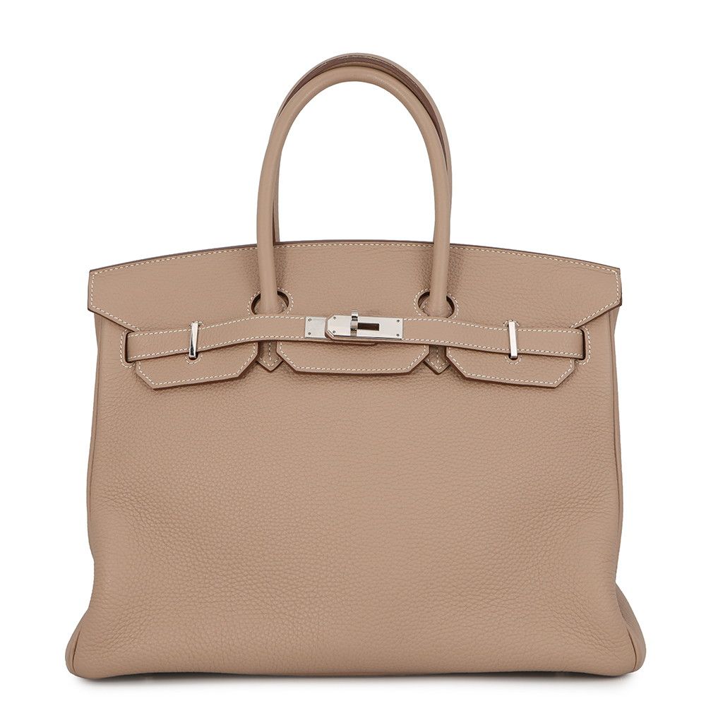 エルメス バーキン35 アルジル/シルバー金具 トリヨンクレマンス □P刻印 HERMES Birkin ハンドバッグ