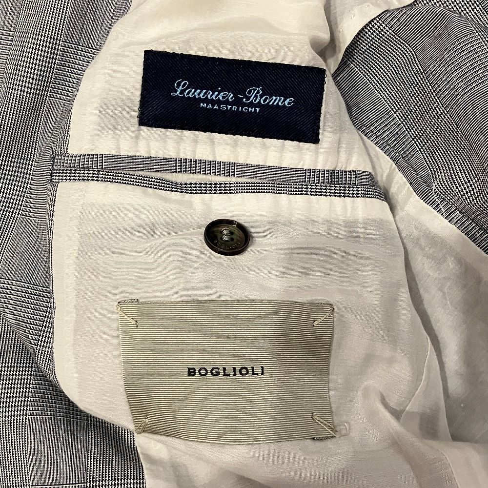 美品 BOGLIOLI ボリオリ グレンチェック ジャケット 48 グレー メンズ