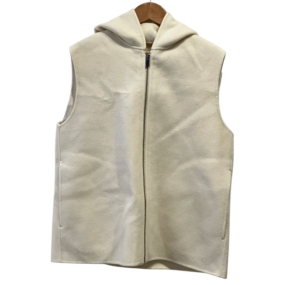 美品 24AW Theory セオリー HOOD ZIP VEST ウールカシミヤ ジップ