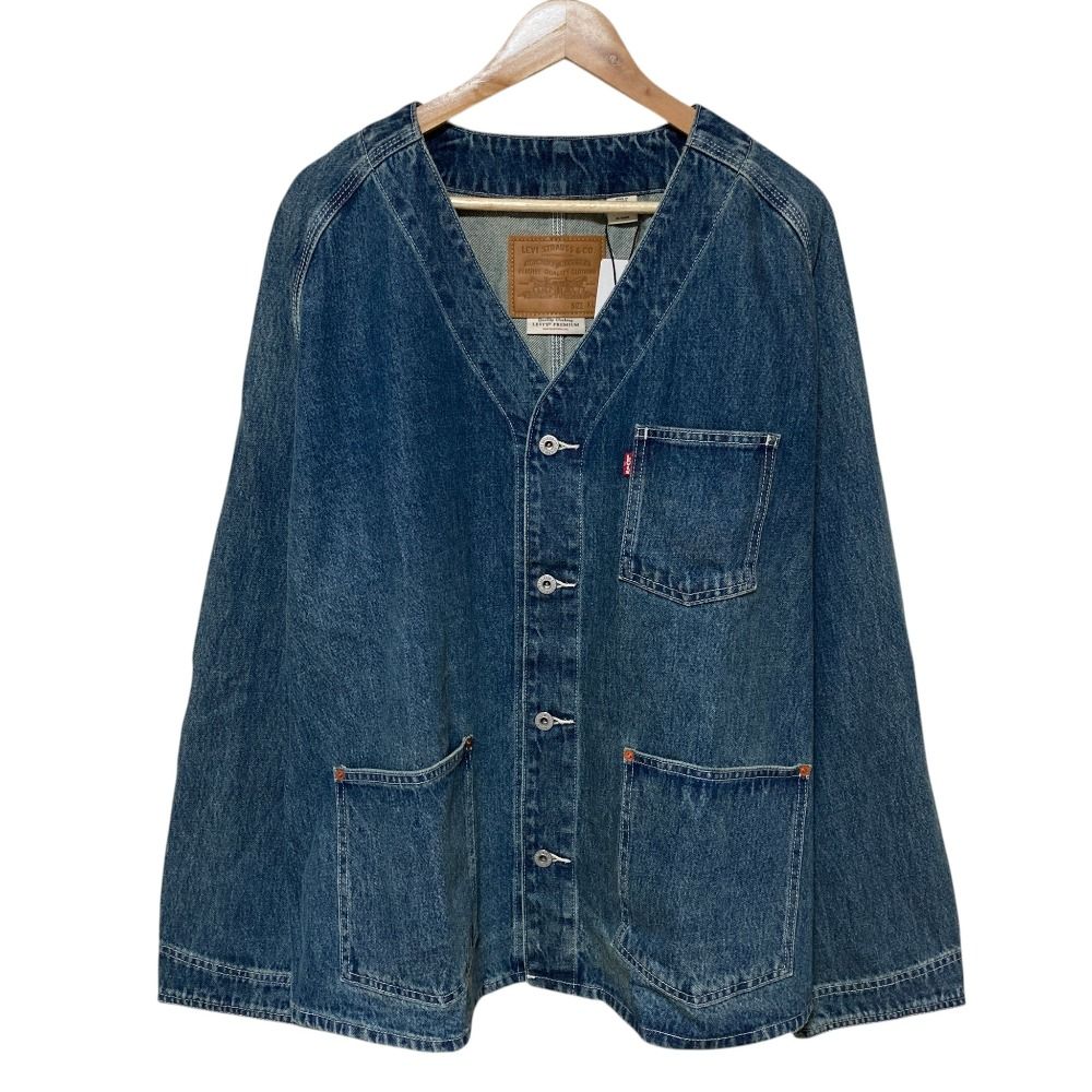 未使用 26SS Levi's リーバイス UNION ENGINEER CARDIGAN デニムカーディガン XL ブルー メンズ 古着 中古 USED