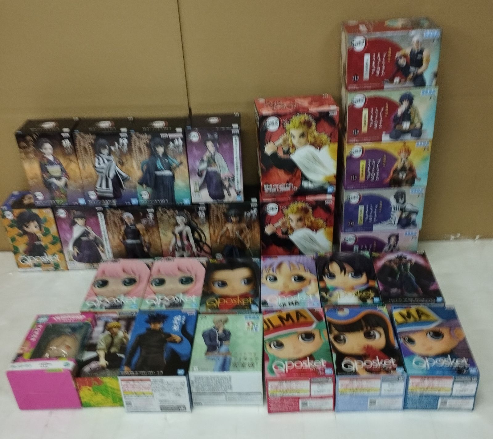 【D14414】 フィギュア まとめ売り Qposket ちょこのせ ドラゴンボール 鬼滅の刃 チェンソーマン 呪術廻戦 他