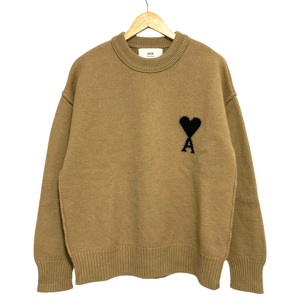 未使用 AMI PARIS アミパリス クルーネック ニット セーター UKS838
