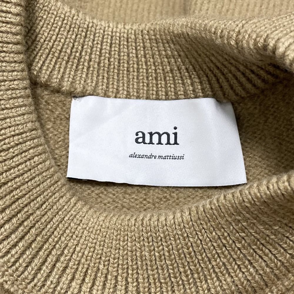 未使用 AMI PARIS アミパリス クルーネック ニット セーター UKS838