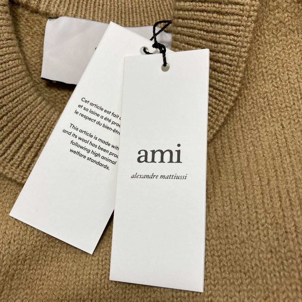 未使用 AMI PARIS アミパリス クルーネック ニット セーター UKS838