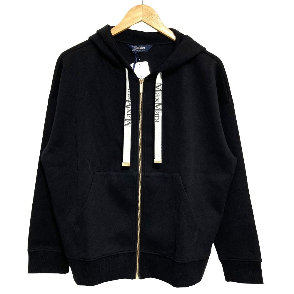 新品同様 26SS 'S Max Mara エスマックスマーラ SMMJOUR ジップパーカー 2619921031 Sサイズ ブラック レディース 古着 中古 USED