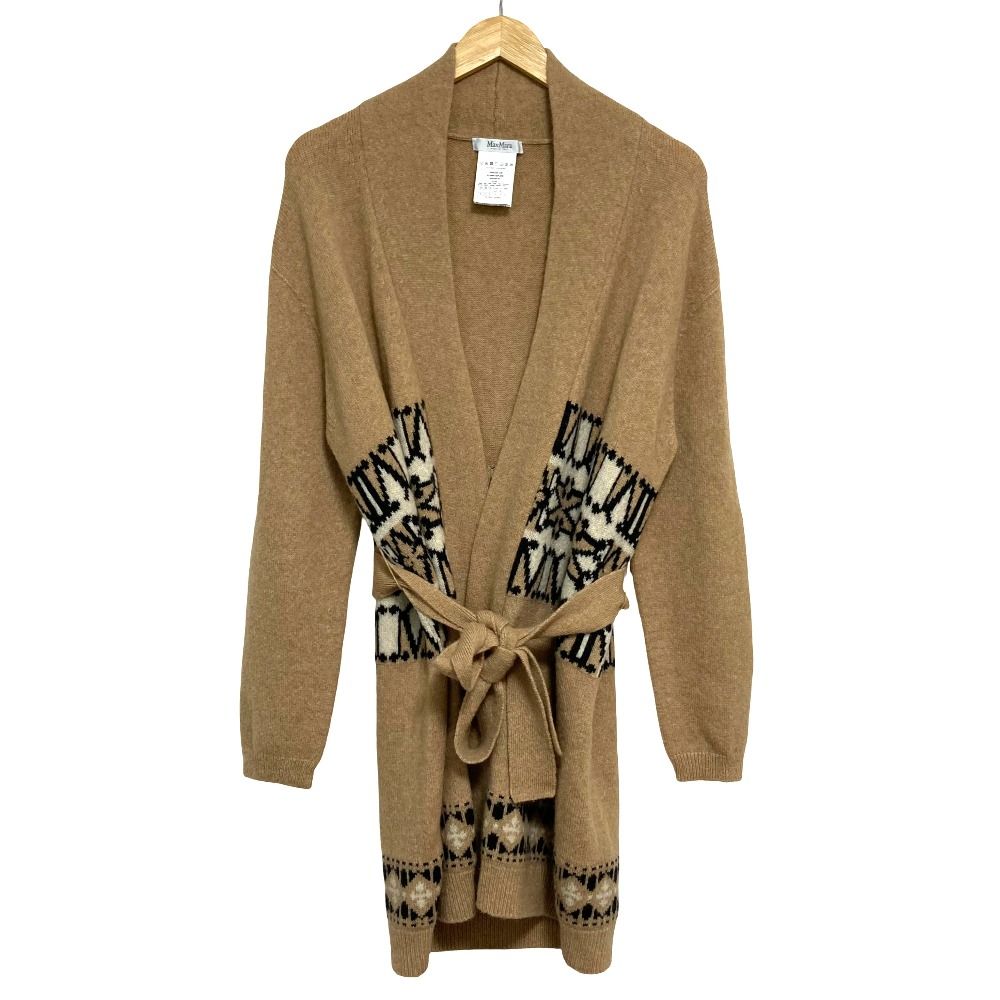 美品 Max Mara マックスマーラ VANADIO Wool Cardigan ウールキャメル ガウンニットカーディガン 13460323 Sサイズ キャメル レディース 古着 中古 USED 20,528円