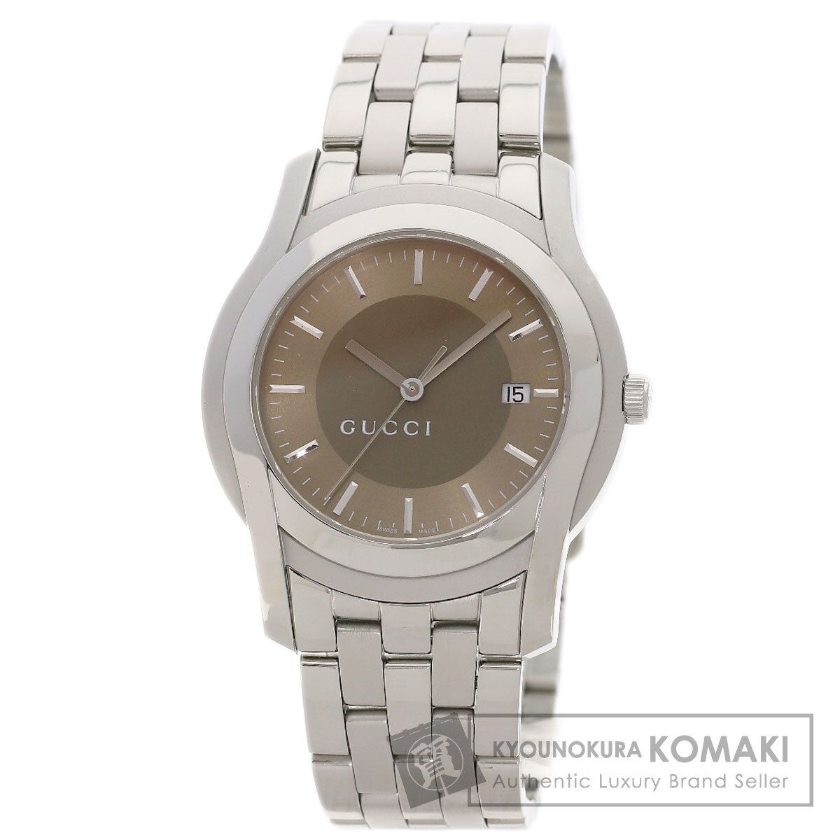 GUCCI グッチ 5500XL ラウンドフェイス 腕時計 SS SS メンズ [中古]
