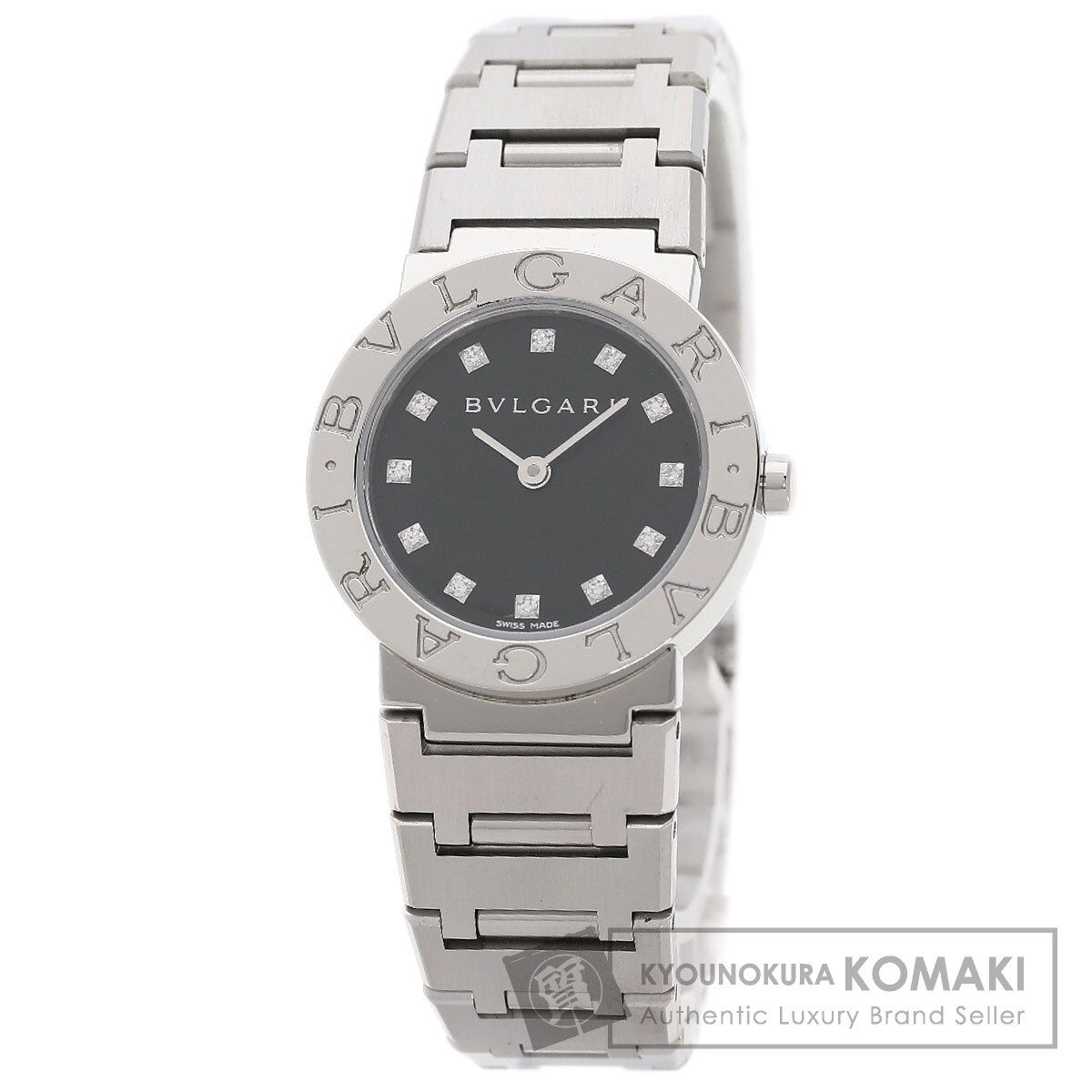 BVLGARI ブルガリ BB26SS/12 ブルガリブルガリ 12P ダイヤモンド 腕時計 SS SS レディース [中古]