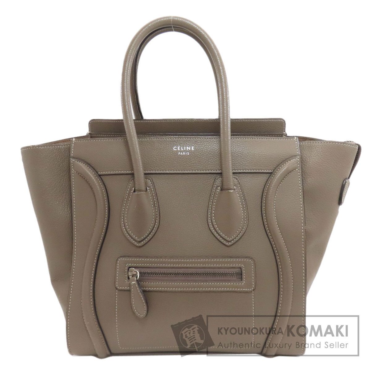 CELINE セリーヌ ラゲージマイクロ ハンドバッグ カーフ レディース [中古]
