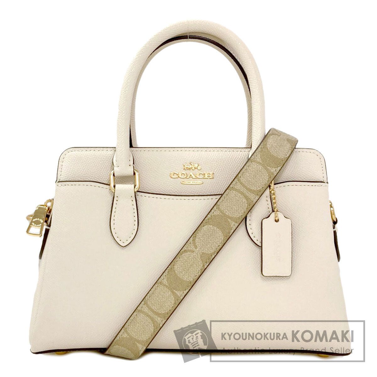 COACH コーチ CH502 ミニ ダーシー キャリーオール シグネチャー 2WAY ハンドバッグ PVC レディース [中古]