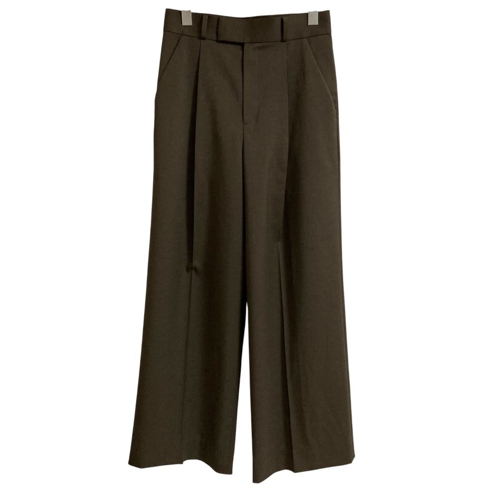 美品 25AW NOBLE ノーブル 洗える エステルツイルストレッチスラックスパンツ サイズ38 ブラウン レディース 古着 中古 USED