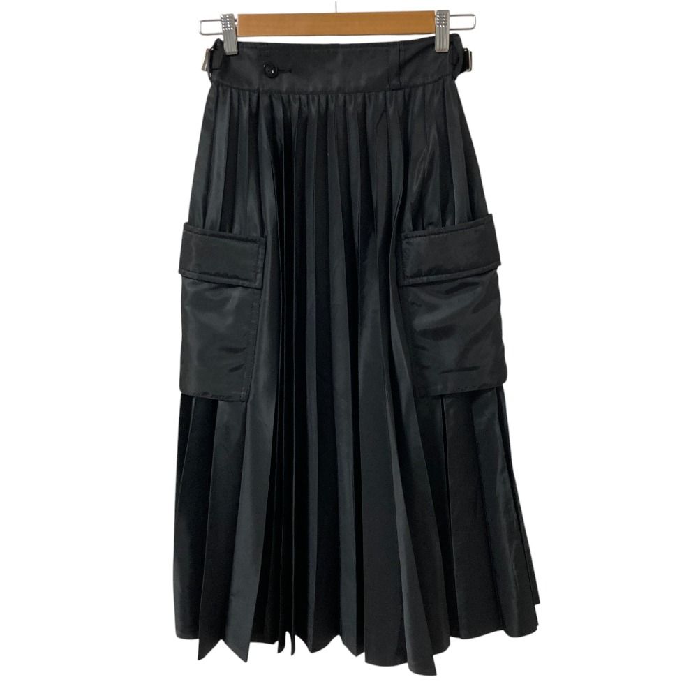 美品 24SS sacai サカイ Nylon Twill Skirt ナイロンプリーツスカート