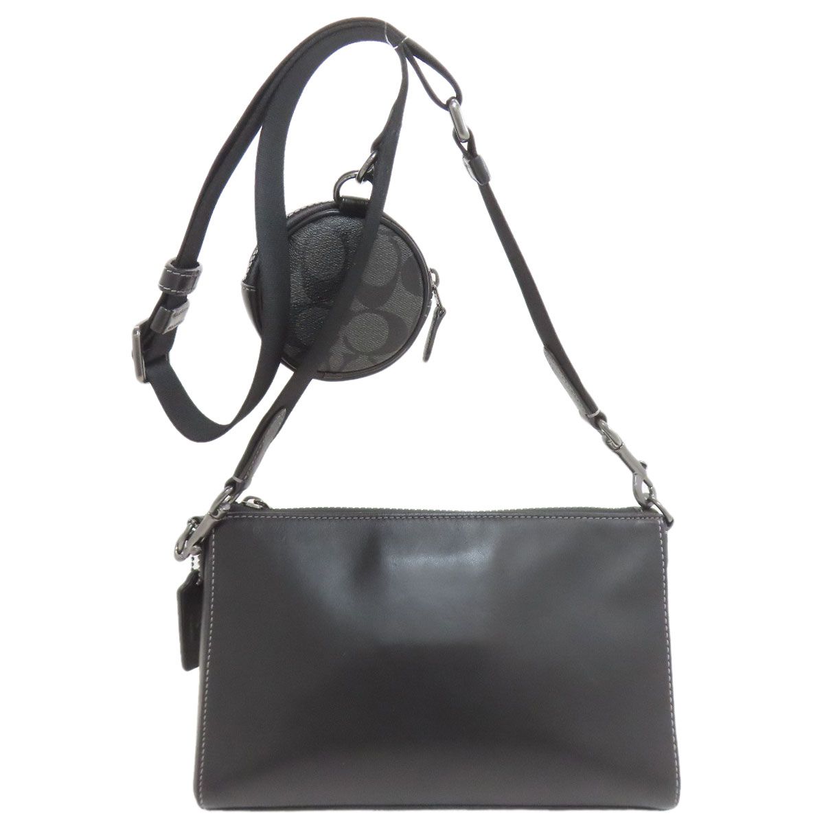 COACH ビジネスバッグ　トートバッグ　ショルダーバッグ　ブラック　グレー COACH（コーチ） 並行輸入 ショルダーバッグ シグネチャー キャンバス