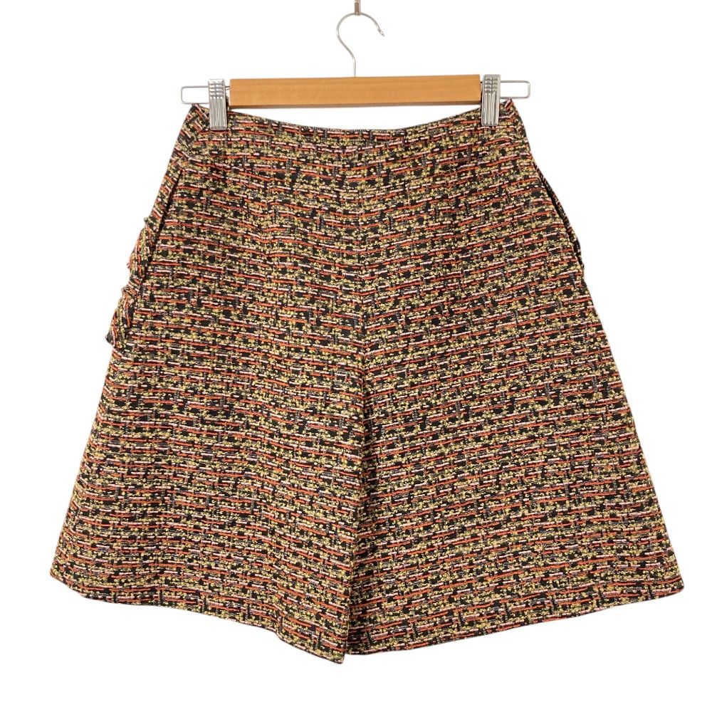 良品 Rene ルネ ツイード ショートパンツ サイズ36 マルチカラー 