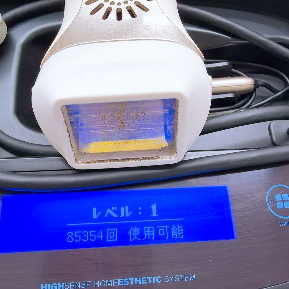 ケノンKE-NON 脱毛器 ハイセンシホーメステティックシステム　カートリッジ付 ほぼ未使用＊眉毛脱毛器付き》 ケノン ver 6.2 カートリッジ3つ